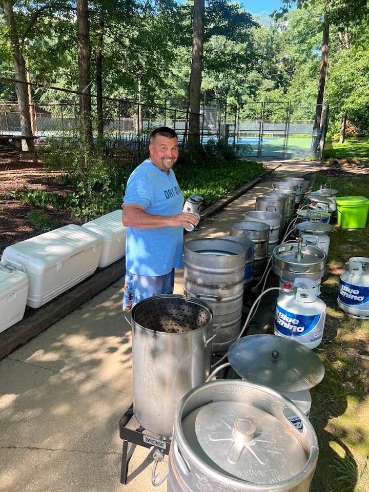 Maryland Crab Feast table setup